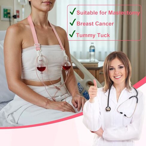 4Pcs Shower Lanyard with 2 Hooks for Mastectomy Drain Holder, Breast Cancer/Abdominal Debridement/Tummy Tuck Patients Surgical Drain Holder Breast Surgery After-Surgery Recovery Clips Accessories in Kuwait