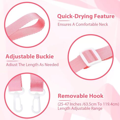 4Pcs Shower Lanyard with 2 Hooks for Mastectomy Drain Holder, Breast Cancer/Abdominal Debridement/Tummy Tuck Patients Surgical Drain Holder Breast Surgery After-Surgery Recovery Clips Accessories in Kuwait