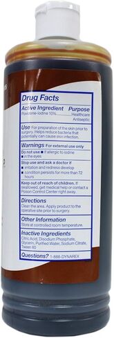 Dynarex Povidone Iodine Prep Solution USP, 16 Fluid Ounce (Pack of 5) in Saudi Arabia