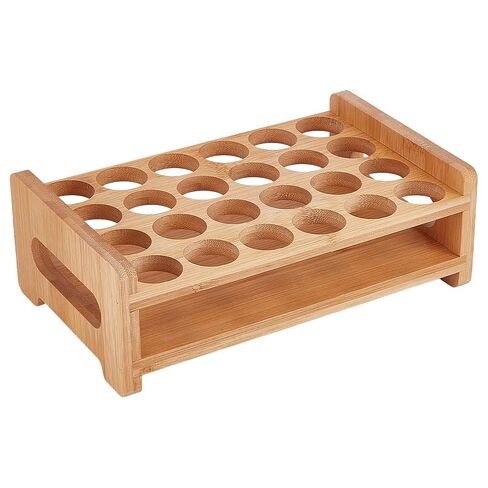 UNICRAFTALE Wooden Test Tube Rack 24-Holes Bamboo Multi-Use Cylinder Tube Display Racks 24.9x12.7x11.5cm Rectangle Lab Supplies Tube Holder Hole 5mm for Tests Tubes Chemistry Laboratory 9.8"x5"x4.52" in Saudi Arabia