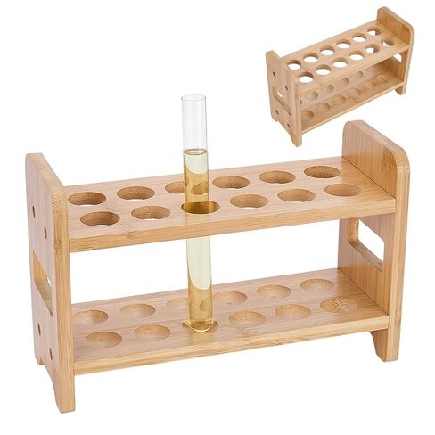 UNICRAFTALE Wooden Test Tube Rack 24-Holes Bamboo Multi-Use Cylinder Tube Display Racks 24.9x12.7x11.5cm Rectangle Lab Supplies Tube Holder Hole 5mm for Tests Tubes Chemistry Laboratory 9.8"x5"x4.52" in Saudi Arabia