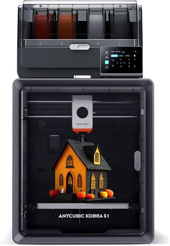 طابعة Anycubic Kobra S1 Combo ثلاثية الأبعاد متعددة الألوان، طباعة سريعة 600 مم/ثانية تسوية تلقائية مع معايرة تلقائية تطبيق Anycubic طباعة بنقرة واحدة 250 × 250 × 250 مم حجم البناء in Kuwait