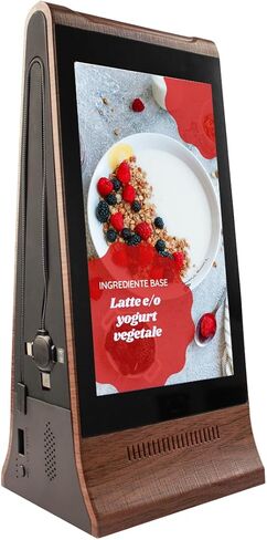 Digital Signage Display for Tabletop ,Interactive Digital Signage with Double 8 inch LCD Touch Screen and WIFI Connected,Rechargeable 23200mAh Battery,Portable Advertising Kiosk for Restaurants,Bar, Hotel ,Cafe (Black) in Saudi Arabia