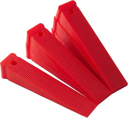 Jiashuoda Red Plastic Composite Shims and Leveling Wedges - Extreme Load Support, Never Rot, 12-Pack for Furniture, Door, Toilet Adjustments Stock Your Home in Kuwait