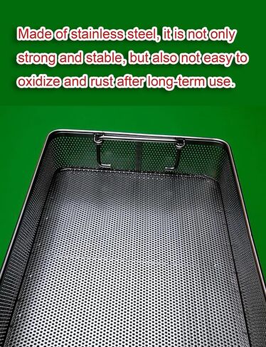 Stainless Steel Surgical Instrument Sterilization Basket, Medical Instrument Operating Basket, Medical Cleaning Basket, Instrument Sterilization Baskets(30x20cm/11.8x8in) in Saudi Arabia