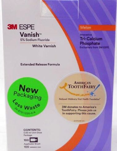 3M ESPE 12150L Vanish 5% Sodium Fluoride White Dental Varnish 100/Pk Melon in Kuwait