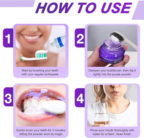 Teeth Whitening Powder - Teeth Whitening - Removes Stains - No Sensitivity - Toothpaste Power - Breath Freshener - for C1offee, Tea and Tobacco Stains 15g in Kuwait