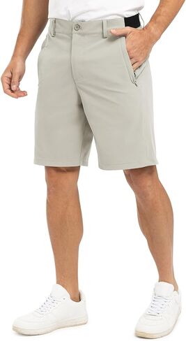 TBMPOY Men's 9" Golf Shorts Quick Dry Casual Shorts Dress Shorts Flat Front Stretch Lightweight for Work Business Travel in Saudi Arabia