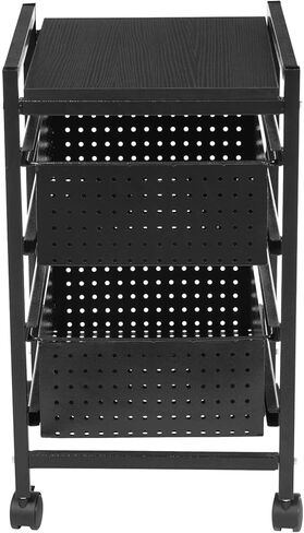 File Cart with Two Drawers and Locking Wheels for Office Organization and for Home Storage File Storage Cart in Saudi Arabia