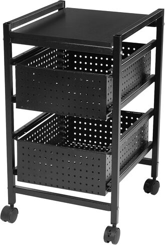 File Cart with Two Drawers and Locking Wheels for Office Organization and for Home Storage File Storage Cart in Saudi Arabia