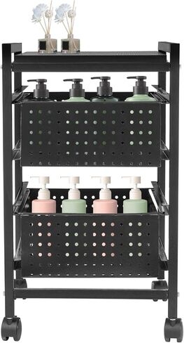 File Cart with Two Drawers and Locking Wheels for Office Organization and for Home Storage File Storage Cart in Saudi Arabia