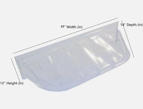 43 بوصة عرض × 14 بوصة عمق × 12 بوصة ارتفاع غطاء نافذة فقاعية من البولي إيثيلين in Kuwait