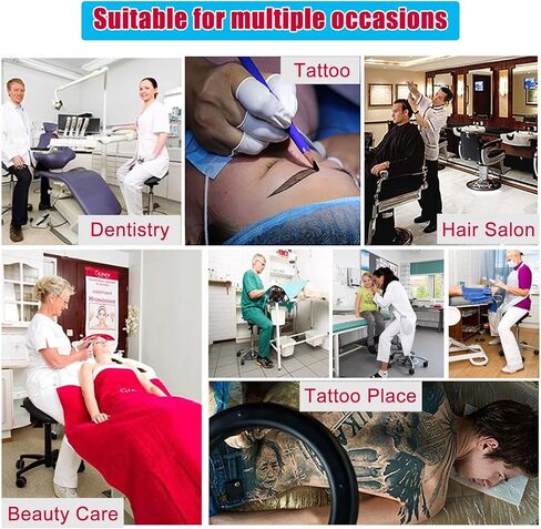 Ergonomic White Medical Saddle Chair on Wheels, 66-87 cm Rolling Swivel Stool for Beauty, Tattoo, Lash & Dentist Studios - Comfortable Saddle Seat for Professionals in Saudi Arabia
