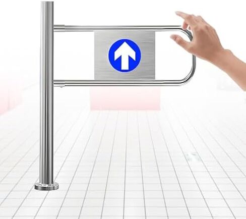 Automatic Swing Gate - Durable Stainless Steel Auto Closing Door, Safety Access Control for Pedestrian - Ideal for Stores, Yards, Warehouses - 80x100cm in Kuwait