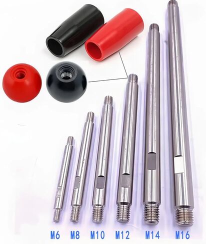 GUTAR 1 Pc 304 Stainless Steel Rotating Crank Clamping Lever Handle 5 Sizes (M6/M8/M10/M12/M14) 3 Styles Optional Machine Control Lever ball6 M14×300 in Saudi Arabia