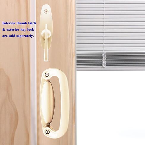 مقابض سحب وهمية لباب الفناء المنزلق متوافقة مع طراز Andersen Tribeca Style OEM الجزء #2562033، 2573602 و#2573604، مراكز فتحات 5-1/2 بوصة، غير يدوية، قالب أبيض in Kuwait