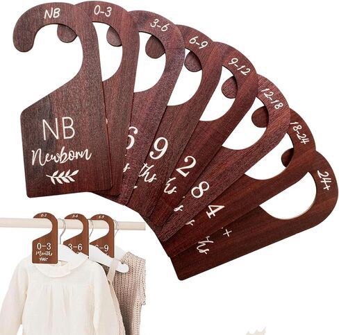 Baby Closet Dividers, Wooden Clothes Size Organizer for Nursery Decor Boy Girl Newborn to 24 Months in Saudi Arabia