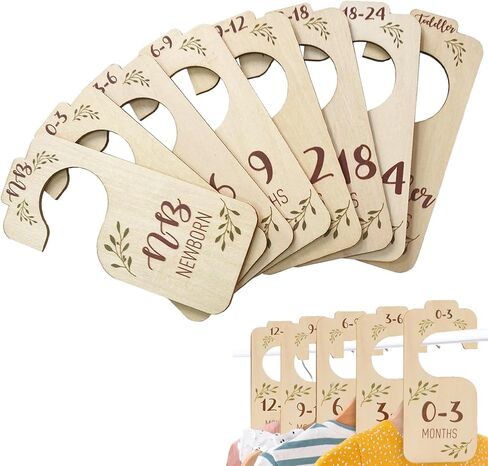 Baby Closet Dividers, Wooden Clothes Size Organizer for Nursery Decor Boy Girl Newborn to 24 Months in Saudi Arabia