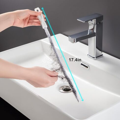 Drain Snake Cleaner Brush Flexible Pipe Clog Remover Tool for Sink Shower Bathtub Reusable Hair and Debris Cleaning Accessory in Saudi Arabia