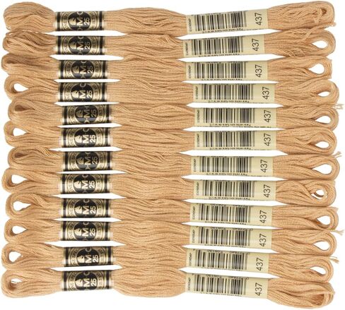 DMC Thread 6 strand تطريز القطن 8.7 ياردة Ultra Dark Coffee Brown 117-938 (12 حزمة) in Kuwait