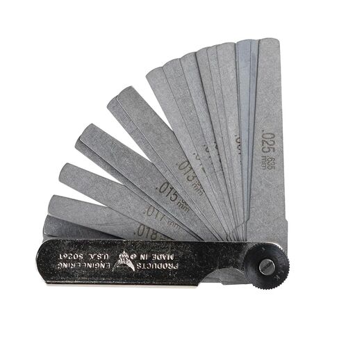 PEC Tools Stains Stains Steel Sener Gauge ، 0.0015-0.025 '' Straight Blade 1/2 "أداة قياس العرض ، 26 شفرات ، مصنوعة في الولايات المتحدة الأمريكية in Kuwait