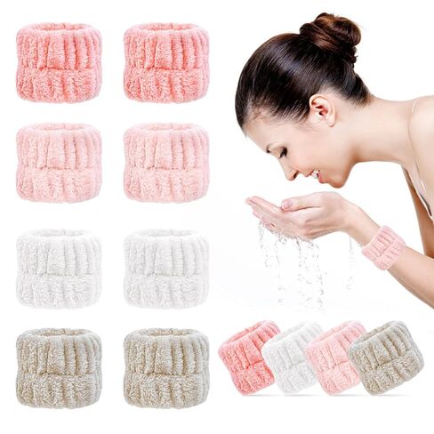 4 Pairs Face Washing Wristbands, Absorbent Wristbands for Washing Face in Saudi Arabia