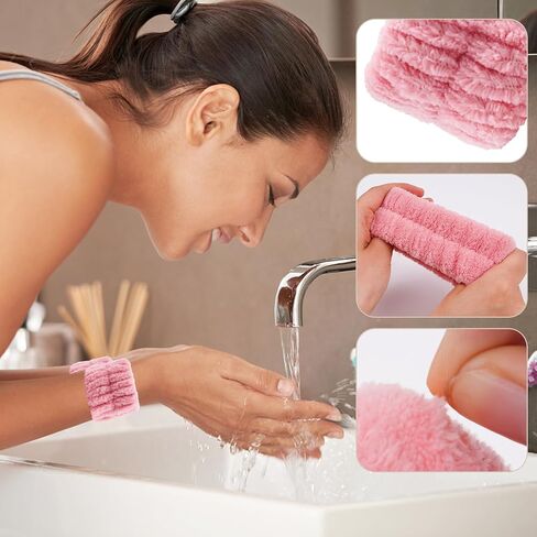 4 Pairs Face Washing Wristbands, Absorbent Wristbands for Washing Face in Saudi Arabia