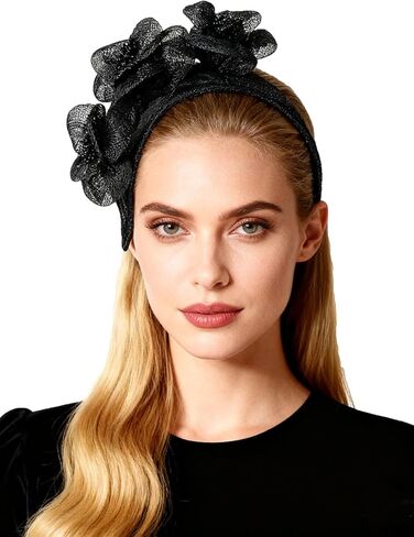 Sinamay Fascinators Headpiece for Women Ladies Derby Hat with Flower Wedding Cocktail Tea Party Dress Church Hats in Saudi Arabia