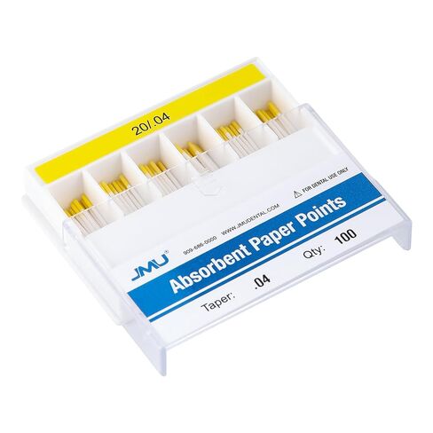 JMU 5 Pack Absorbent Paper Points .04 Taper #20, Spill-Proof Box, 100pcs/Pack in Saudi Arabia