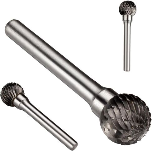 Double Cut Tungsten Carbide Rotary File 9/16-inch Head 6mm Shank Ball Shaped in Saudi Arabia