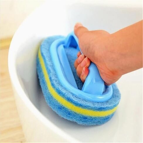 Thickened Cleaning Brush with Handle Kitchen Sponge Scrubber Cleaning Tool in Saudi Arabia