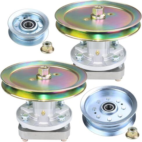 2 Pack GY20785 Spindle Assembly with GX20367 Pulley Replaces John Deere GY20785 GY20050 John Deere L100 Spindle John Deere L110 Spindle for John Deere L100 L105 L110 L111 L118 Lawn Tractors in Kuwait