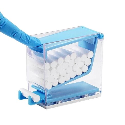 Cotton Roll Dispenser Hygienic Divider Dentist Cotton Roll Dispenser Holder Press Type Box(Purple only Box) in Saudi Arabia