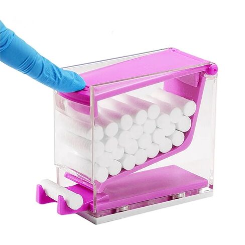 Cotton Roll Dispenser Hygienic Divider Dentist Cotton Roll Dispenser Holder Press Type Box(Purple only Box) in Saudi Arabia