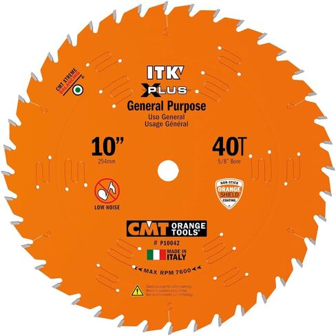 CMT P10042W ITK Plus General Purpose Saw Blade cutting kit with 10-1/4" x 42 Teeth, 10 degree ATB/Shear with 5/8" Bore in Saudi Arabia
