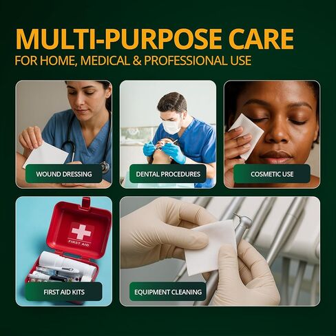Elimedical Non-Woven Gauze Sponges 3x3, Non-Sterile, 4-ply 800pcs/box (4 Packs of 200/pkg) (3 inch X 3 inch) in Saudi Arabia