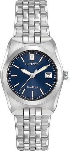 Watch Citizen Women's Eco-Drive Corso Classic Watch في الفولاذ المقاوم للصدأ ثنائية النغمة ، والاتصال الأسود (الطراز: EW2299-50A) in Kuwait