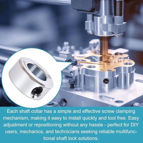 Luyostik 4 قطع طوق عمود التجويف 5/8 بوصة، مجموعة أطواق عمود لولبية مطلية بالزنك بنمط فولاذي صلب 5/8 بوصة، 1-1/8 بوصة OD، عرض 1/2 بوصة، لمحور بارو العجلة، مجموعات علبة التروس، أدوات الآلات، الصناعة in Kuwait