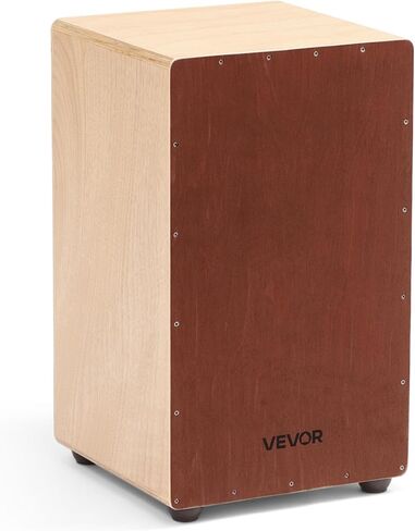 VEVOR Three-tone Cajon, Portable Travel Cajon Box Drum with Internal Guitar Strings Unique Birch Wood Drum Musical Instrument for Beginners & Professionals, 11.6 x 11.6 x 4 in in Saudi Arabia