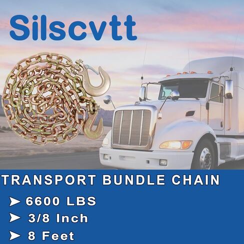 3/8in 8ft Working Load 6600lbs Transport Bundle Chain Steel Gold in Saudi Arabia