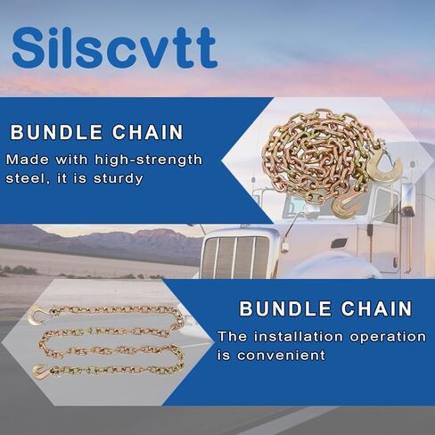 3/8in 8ft Working Load 6600lbs Transport Bundle Chain Steel Gold in Saudi Arabia