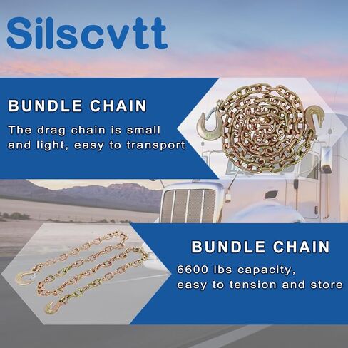 3/8in 8ft Working Load 6600lbs Transport Bundle Chain Steel Gold in Saudi Arabia