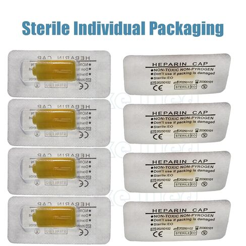 Disposable Heparin Cap for IV Cannula,Medical Lock Valve for Animal Veterinary and Laboratory (200, Yellow) in Saudi Arabia