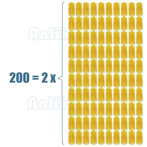 Disposable Heparin Cap for IV Cannula,Medical Lock Valve for Animal Veterinary and Laboratory (200, Yellow) in Saudi Arabia