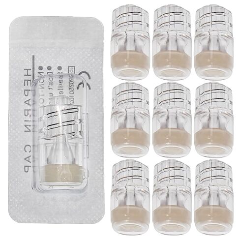 Disposable Heparin Cap for IV Cannula,Medical Lock Valve for Animal Veterinary and Laboratory (200, Yellow) in Saudi Arabia