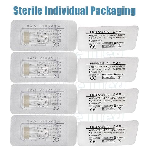 Disposable Heparin Cap for IV Cannula,Medical Lock Valve for Animal Veterinary and Laboratory (200, White) in Saudi Arabia