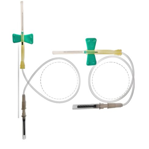 إبر الفراشة 21 جرام، 100 قطعة/صندوق معبأة بشكل فردي للحيوانات والمختبر (صندوق واحد) in Kuwait