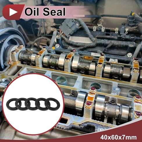 5 Pcs Rotary Shaft Seal High Pressure Oil Seal 25x42x7mm Black Nitrile 70 Durometer Rubber in Saudi Arabia