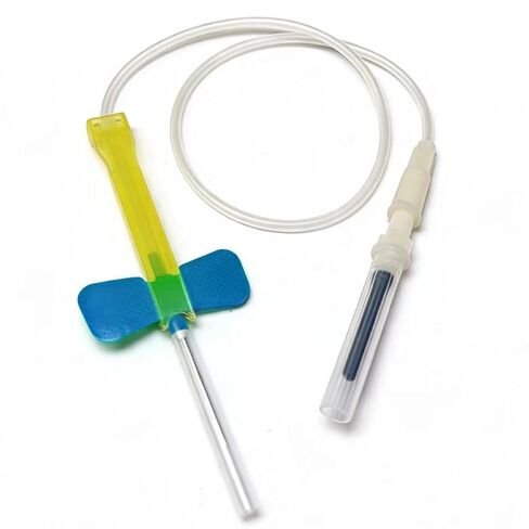 إبر جمع الدم، 23 جرام إبر فراشة 23 جرام × 3/4 بوصة × 12 بوصة، مغلفة بشكل فردي - 50 قطعة in Kuwait