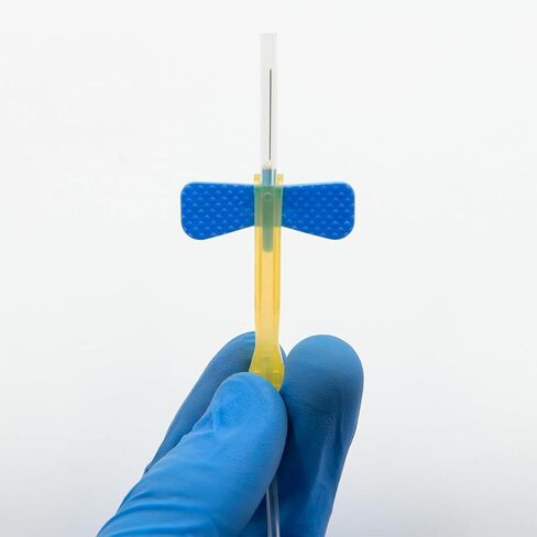 إبر جمع الدم، 23 جرام إبر فراشة 23 جرام × 3/4 بوصة × 12 بوصة، مغلفة بشكل فردي - 50 قطعة in Kuwait